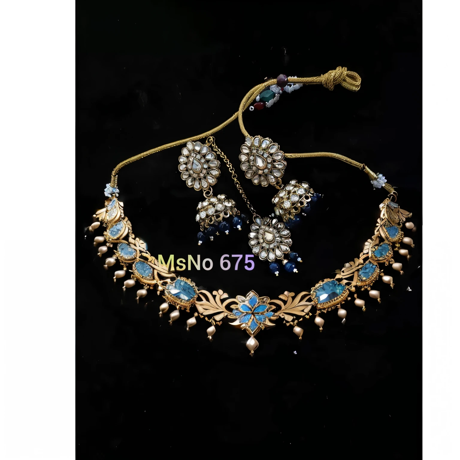 Generate the beautiful design of similer design choker necklace immitqtion art