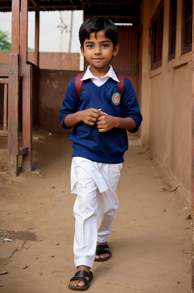 Kid go to school India