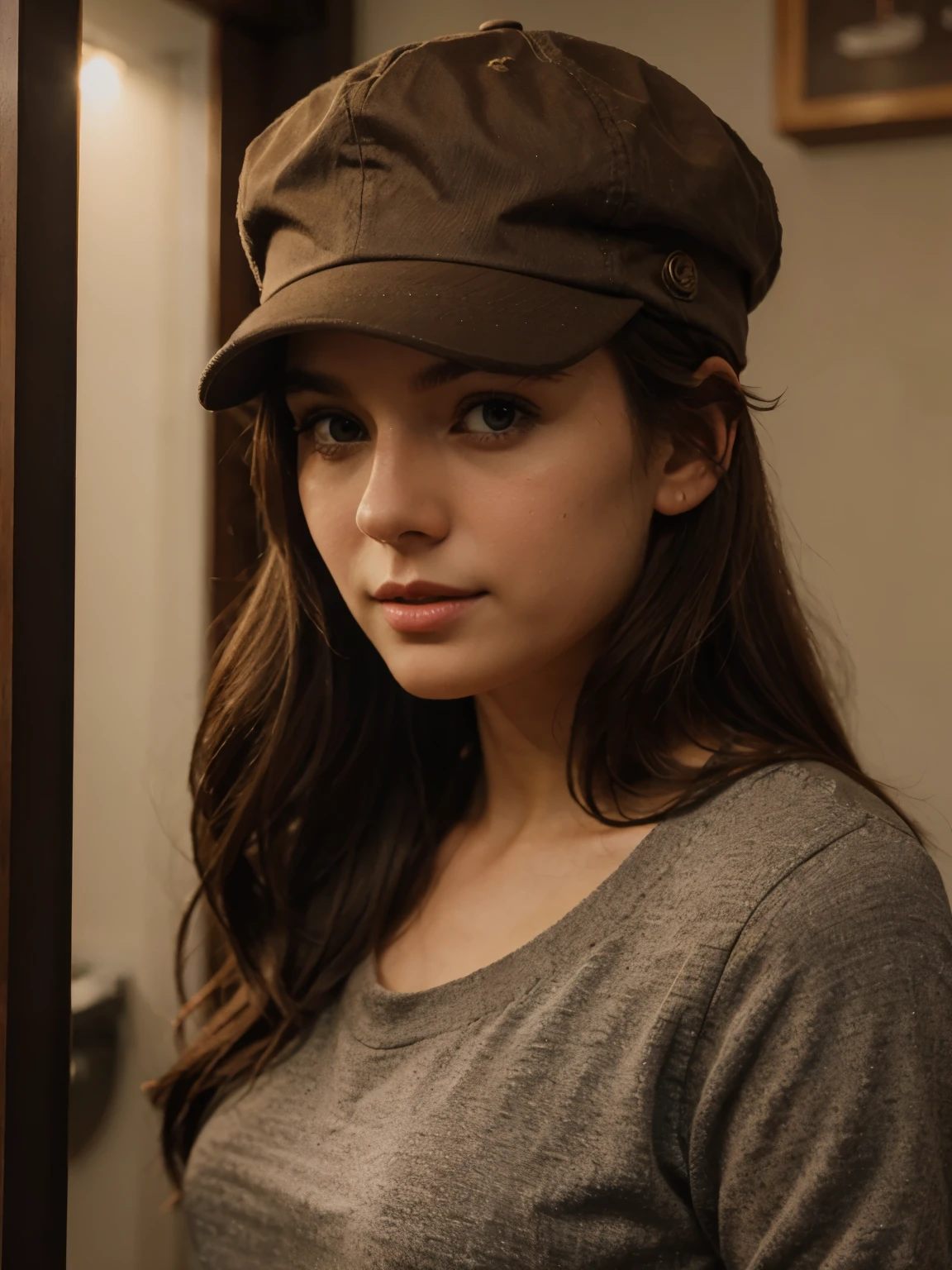Girl Brown with Cap