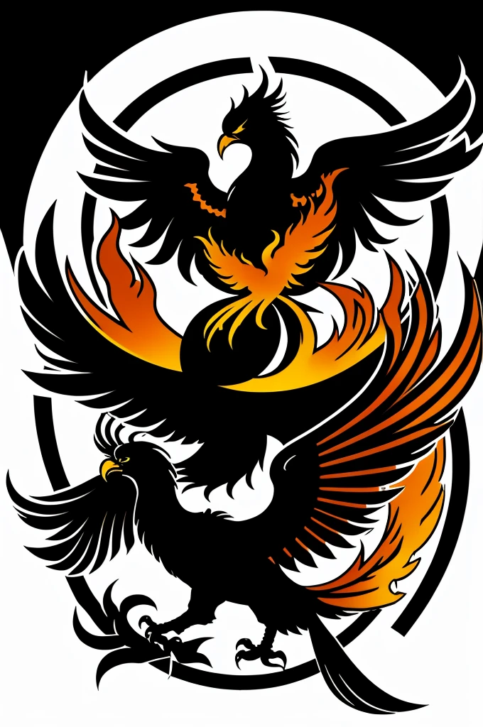 Logo with the word phoenix gaming with a black background and the phoenix bird in the background