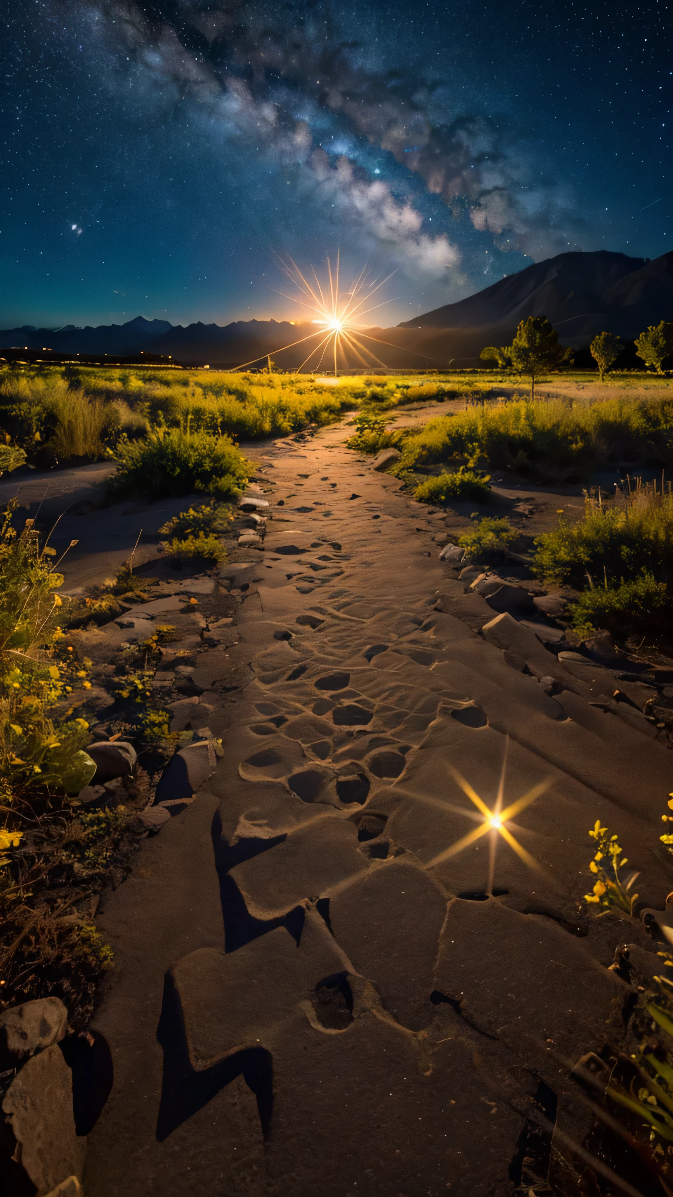A breathtaking view under the stars, A place where countless dreams sparkle. Meanwhile, one heart, symbolized as a bright star, Continue to shine with the light of hope.