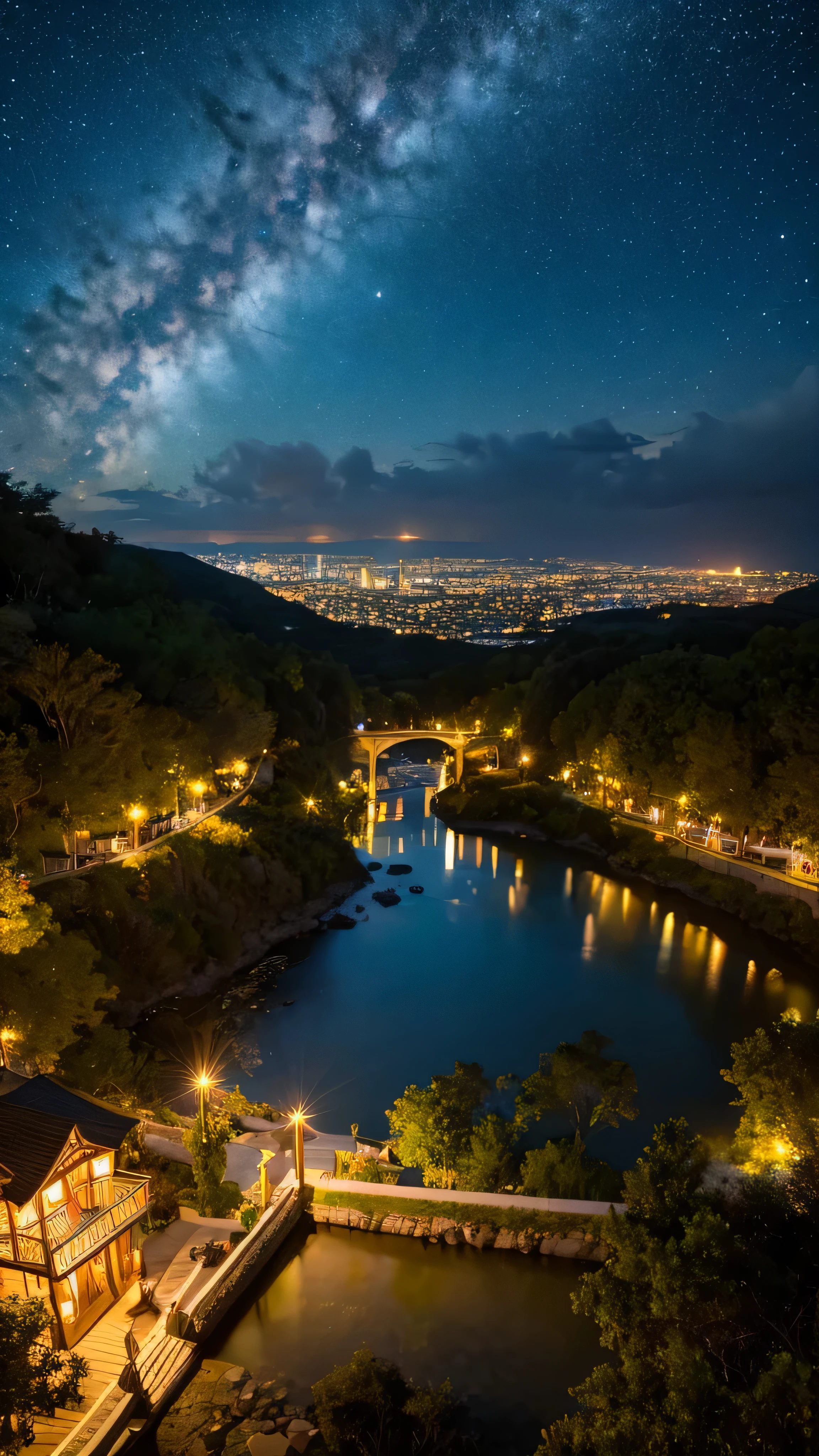 A breathtaking view under the stars, A place where countless dreams sparkle. Meanwhile, one heart, symbolized as a bright star, Continue to shine with the light of hope.