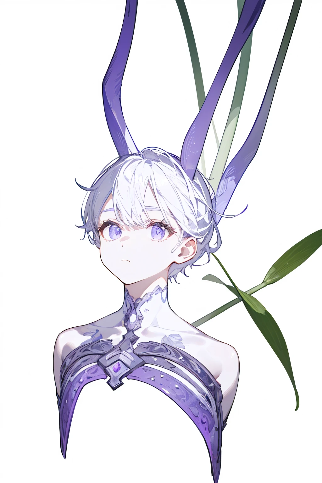 masterpiece, Best lighting, (((Very detailed))), Highest quality, lilac, Forest Fairy, Lily of the valley, ((Mysterious Forest Boy)), Perfect Anatomy, A cute boy, Great body, Perfect balance, (((VTuber - whole body)), No background, Blank Background, ((((((White Background)))))))
