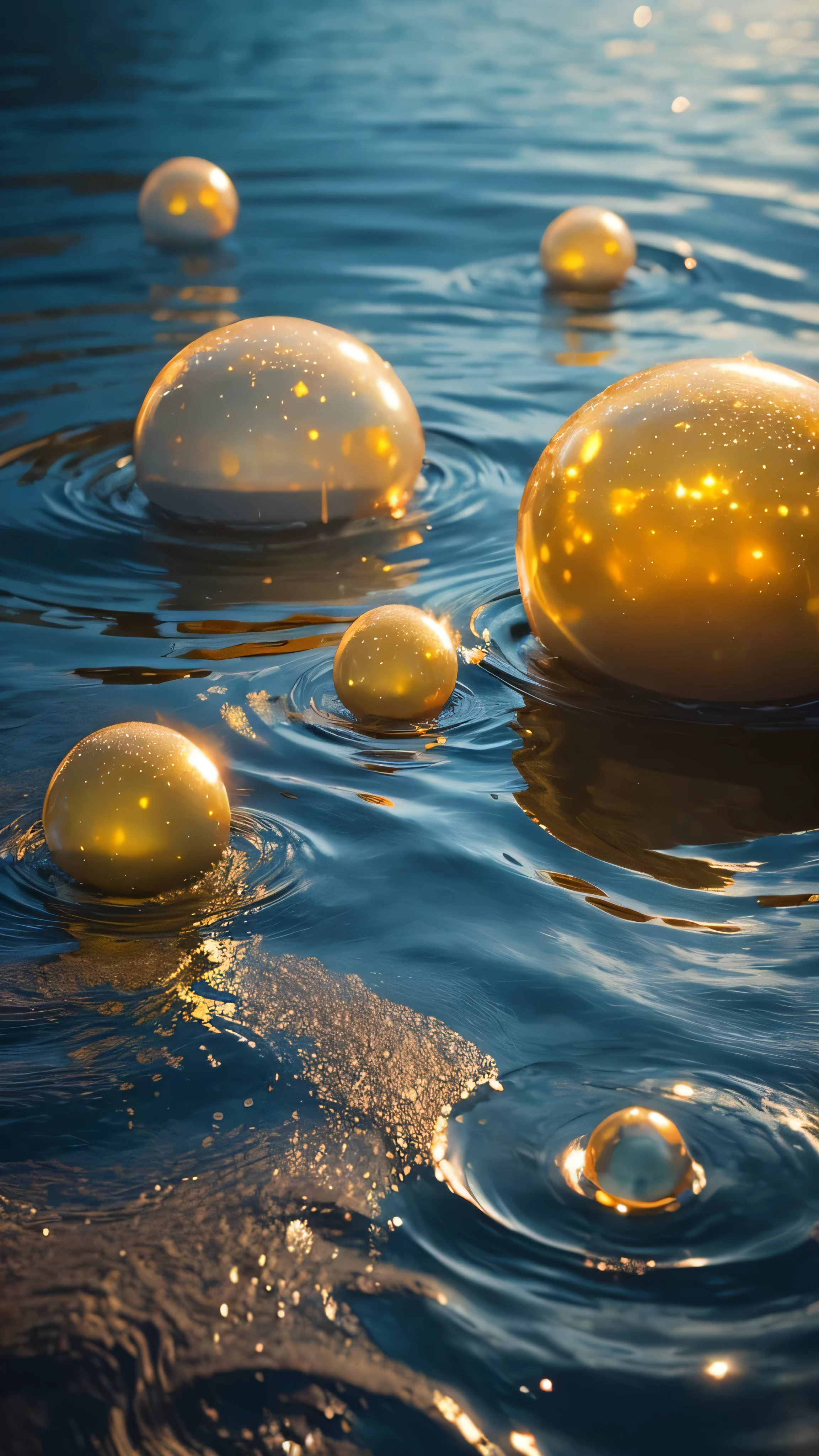 born, Highest quality, High resolution, masterpiece: 1.3), Bubbles floating on water, masterpiece, Soft and forgotten, Realistic, cene, A closer look, Shining Surface, Translucent foam, Dynamic Movement, Enchanting, quiet, peaceful, calm, Gentle Dance, The joy of nature, calm down, appease, refresh, 3D Octane Rendering, Ray Tracing, Super Detail Viewer, close, Particle Effects, Volumetric lighting, Shadow play, Ambient Lighting.
Transparent bubbles floating on water, Their soft and forgotten shapes are captivating