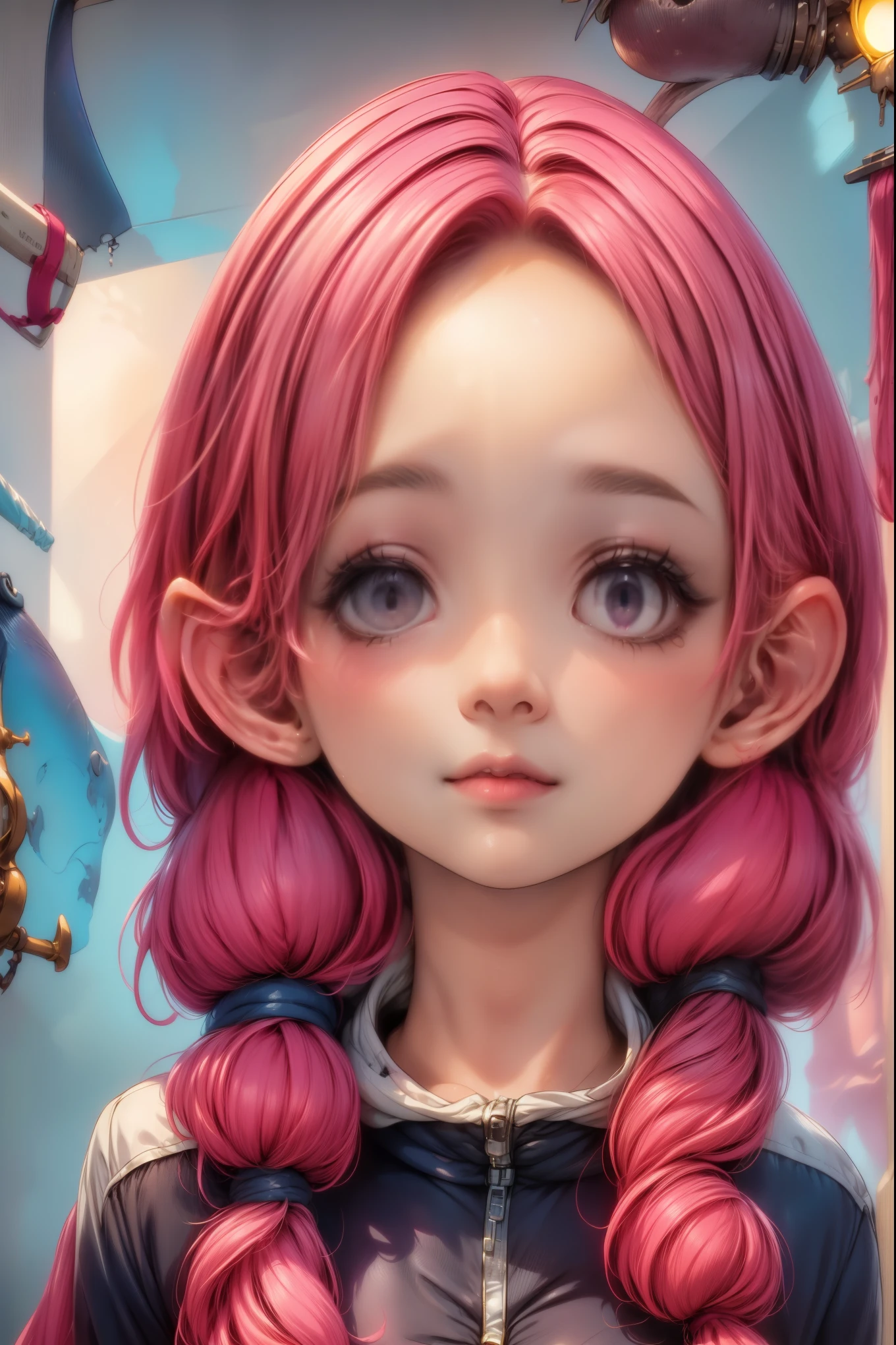 plano general, whole body, cheered up:1.5, A girl with long pink hair, Beautiful detailed eyes, beautiful detailed lips, extremely detailed face and eyes, long eyelashes, Modern, side-scan cinematic lighting., ray tracing, drop shadow, plano general, high detail, textured skin, 4k best quality, photorealistic, vivid colors, Masterpiece, digital art