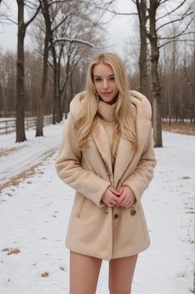Full body photo Beautiful blonde ,very detailed, 23ans, wearing a fur coat with a hood, in the snow, natural beauty, visage innocent, Longhaire, high resolution, head of'artwork, best quality, intricate details, very detailed, sharpness, detailed skin, texture de peau realistic, texture, detailed eyes, Professionnel, 4K, charming smile, shot with Canon, 85mm, shallow depth of field, Kodak Vision Color, corps parfaitement ajusté , extremely detailed, la photographie_(ultra), photorealistic, realistic, Post-traitement, Maximum details, roughness, real life, ultra realistic, photorealism, la photographie, 8K UHD, la photographie, tetas grandes
