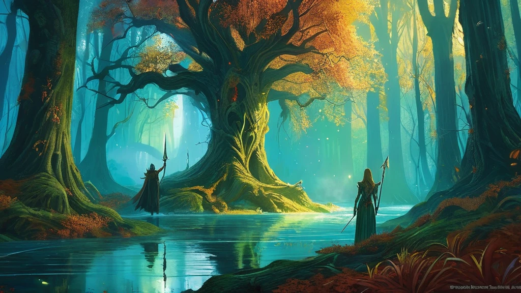 Under the ancient canopy of the Whispering Woods, two elven siblings stand as the eternal guardians of their mystical realm. The boy, with his short, tousled hair the color of autumn leaves, and the girl, with her long, flowing tresses reminiscent of moonlight on water, embody the ethereal beauty and strength of the elven race.
Clad in intricately crafted leather armor adorned with symbols of the forest, they move silently through the twilight shadows, their keen eyes ever watchful for intruders. The boy carries a finely carved bow, its string taut with readiness, while the girl wields a slender, gleaming dagger, the blade humming with ancient enchantments.
The forest around them is alive with the murmurs of hidden creatures and the rustling of unseen entities. Gnarled roots twist like serpents beneath the mossy ground, and the air is thick with the scent of damp earth and wildflowers. In the distance, the glow of bioluminescent fungi casts an eerie light, illuminating their path.
These siblings are the keepers of the woods, sworn to protect the ancient secrets and sacred groves from the encroaching darkness. As night falls and the forest whispers tales of forgotten magic and lurking dangers, they stand resolute, ready to defend their home against any who dare to threaten its sanctity.
In this medieval dark fantasy, the bond between the elven brother and sister is as unyielding as the ancient trees they guard, their destiny intertwined with the very soul of the forest they cherish."