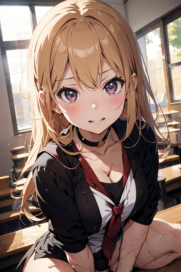 8K,Huge boobs、(((Manga style)))、Blonde、(((Sex with a male student:1.8)))