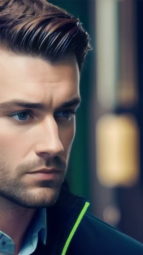 Irish man focus on face.