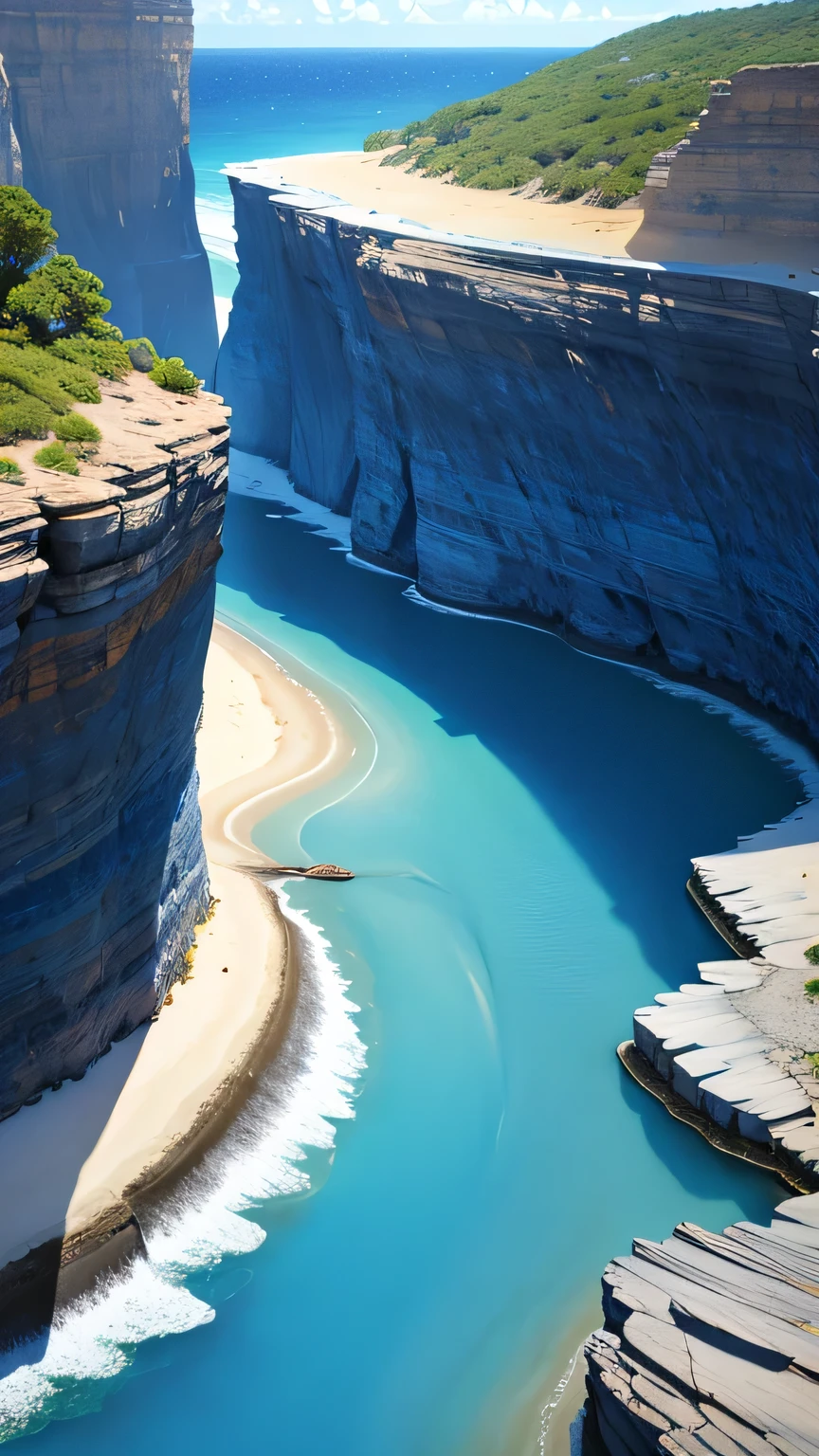 Blue Coast, no humans, best quality