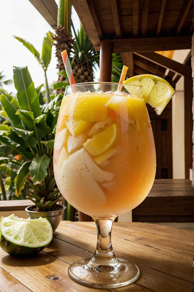 tropical twist on a classic drink - Pina Colada Sangria