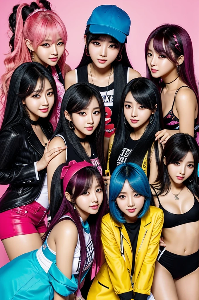 Logo k-pop con las letras lucky girls 
