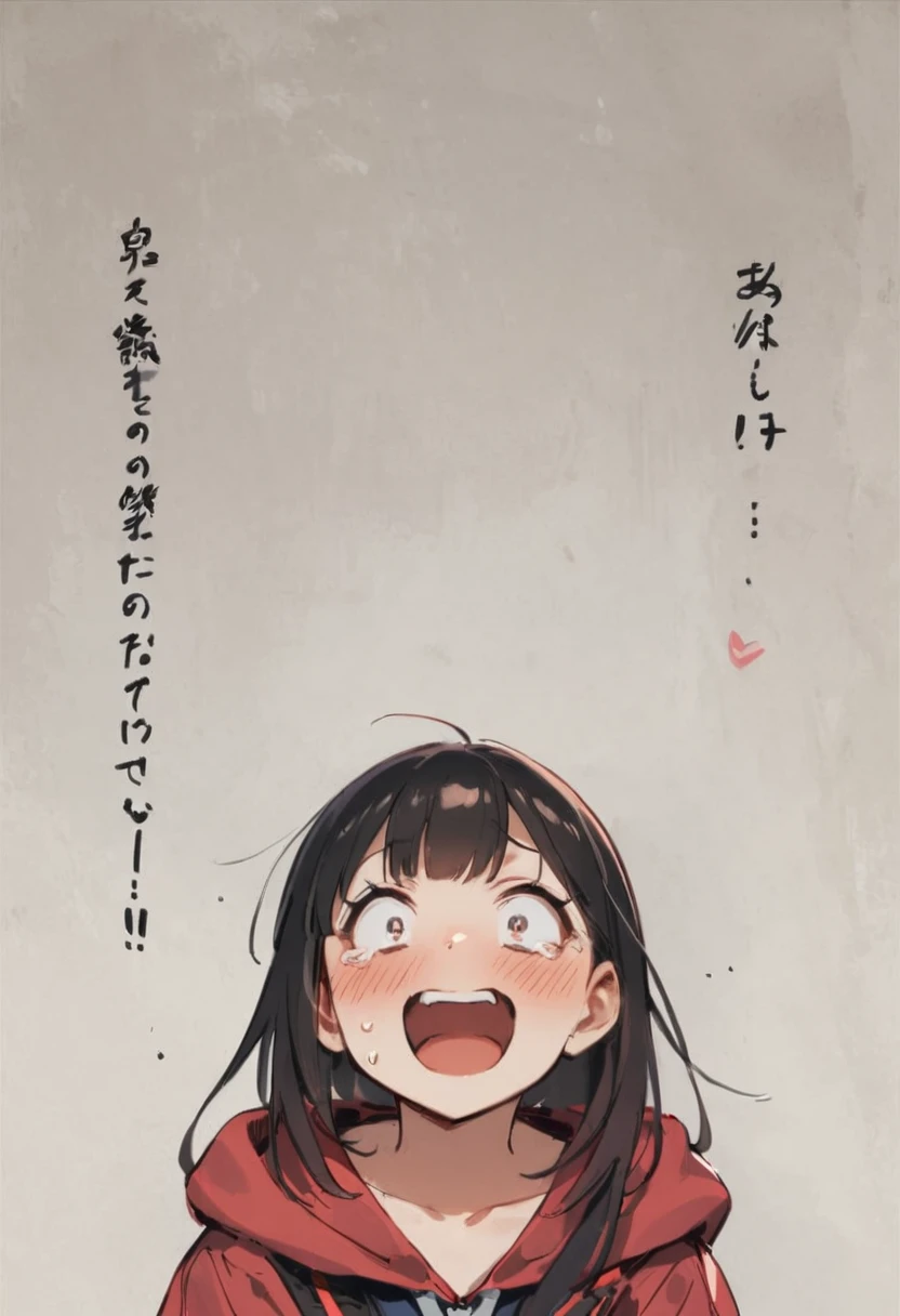Zashiki-warashi、scared、Laugh eerily、That's horrible、Japanese style、Haunted House、darkness、Late Night、kimono、Bob、Girl、Girl、Younger、Baby Face、flat chest、Black Long Hair、Dynamic Angle、Eyes open、Flower Hair Ornaments、Tension