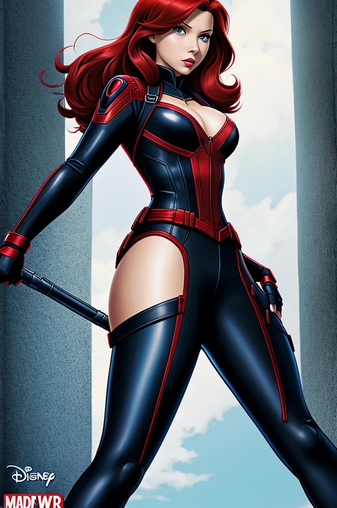 Disney black widow anime pin-up