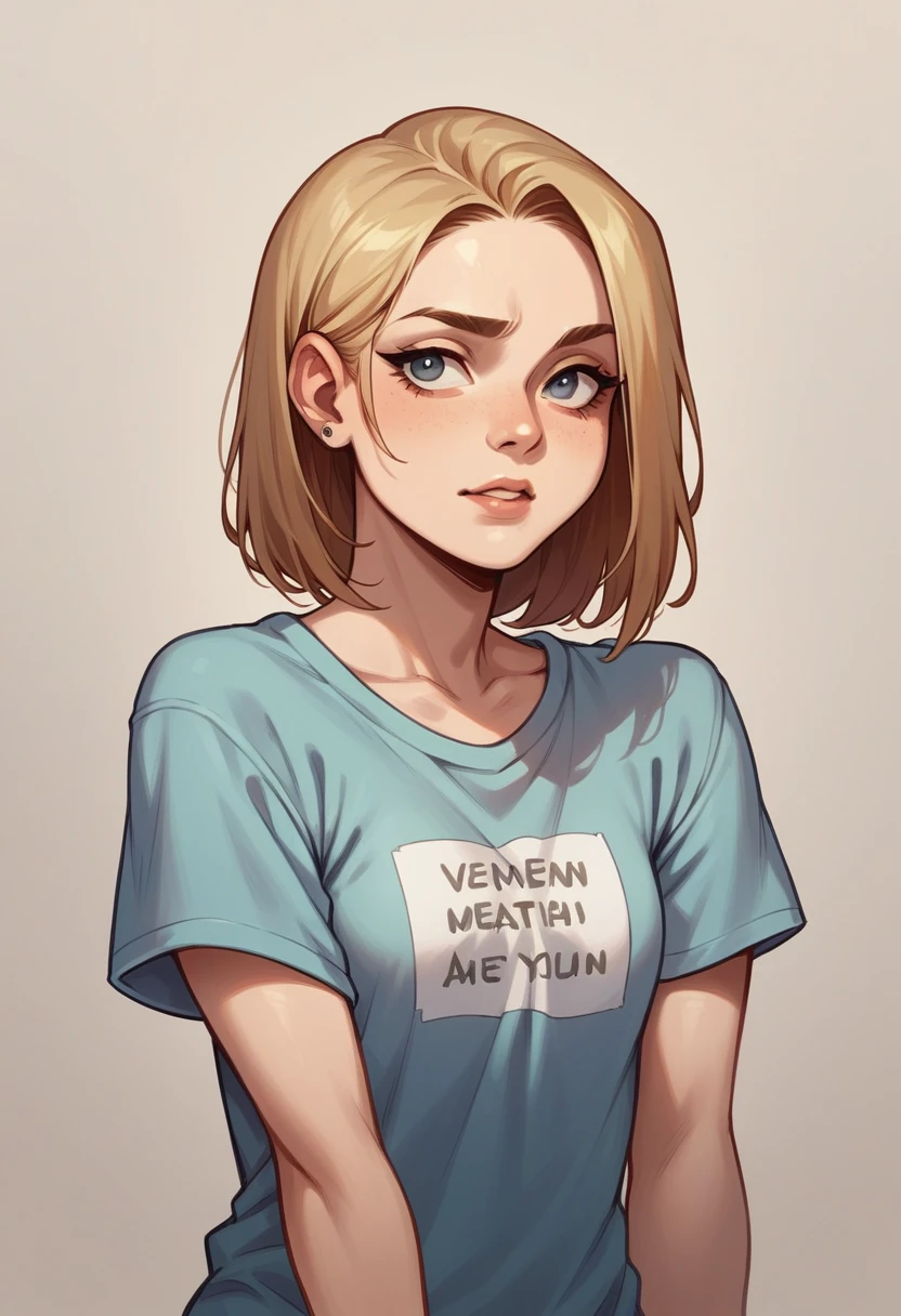 Girl without a T-shirt