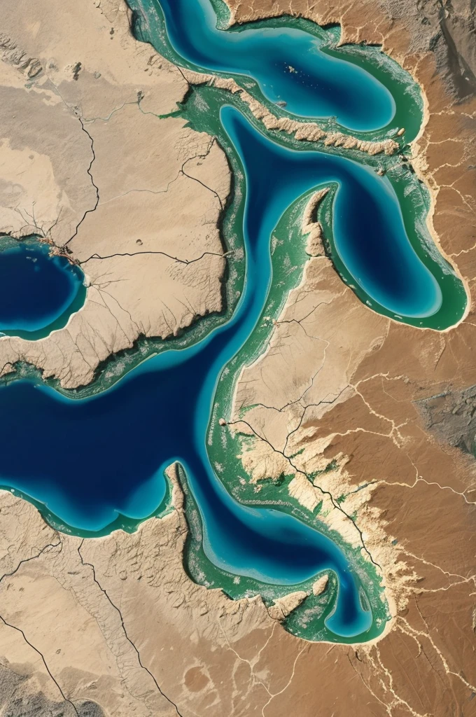 Image of a geological fold in the North Africa atlas map-like