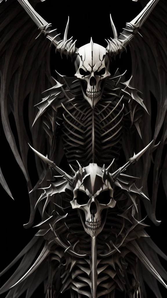 A skeletal demon standing head-on