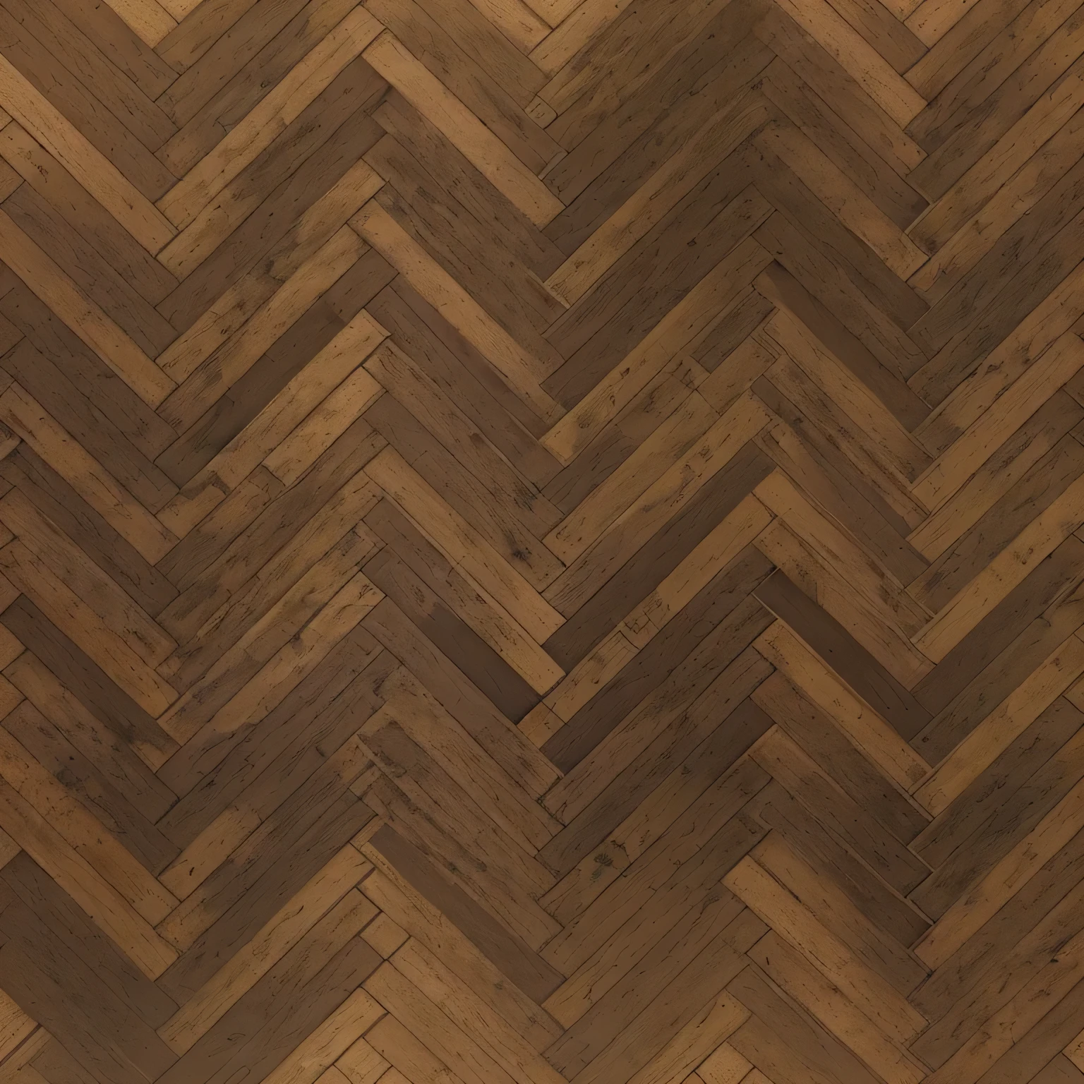 Old herringbone parquet, seamless texture of old parquet on the floor