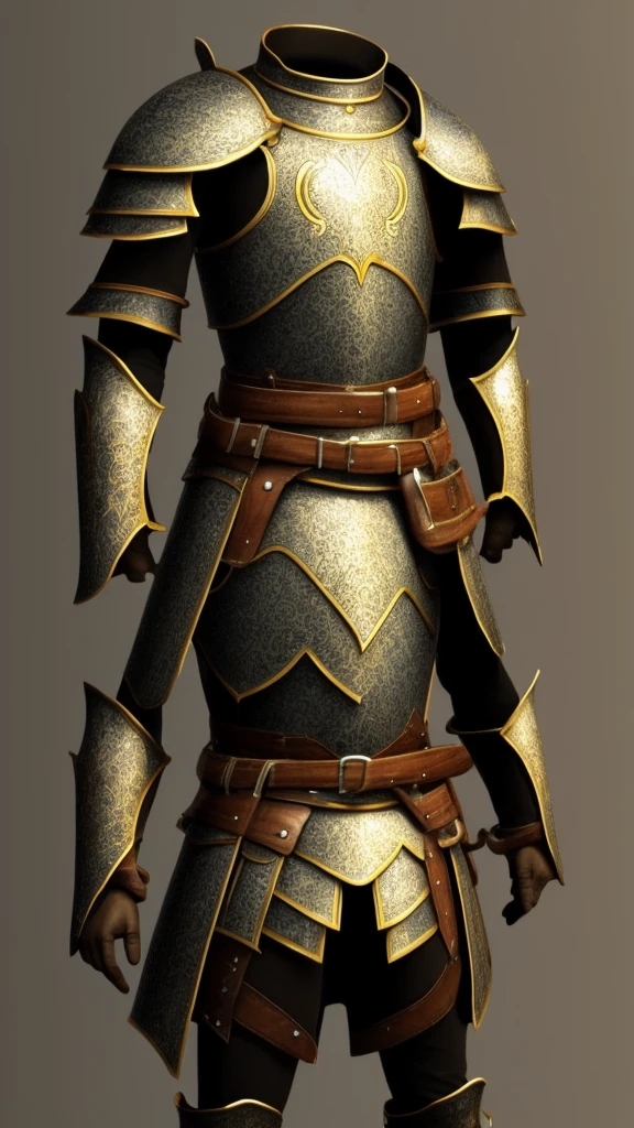 A knight without armor, whole body, backwards ,
