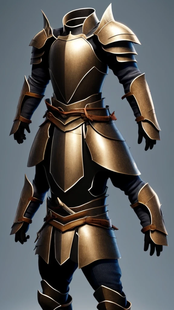 A knight without armor, whole body, backwards ,