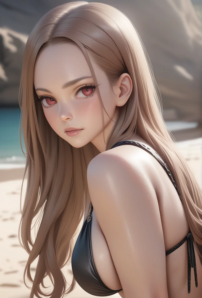 18 year old beautiful girl, ojos grandes, senos grandes, delgada, Small, 8k, calidad superior, (Cabeza muy detallada: 1.0), (cara muy detallada: 1.0), (cabello muy DetallaDo: 1.0), Arte oficial muy detallado, Estilo de arte Anime Moe, Arte de anime limpio y detallado, They are smiling, cabello dorado, cabello largo y liso, pecho desnudo, Ushiwakamaru, Ruso
