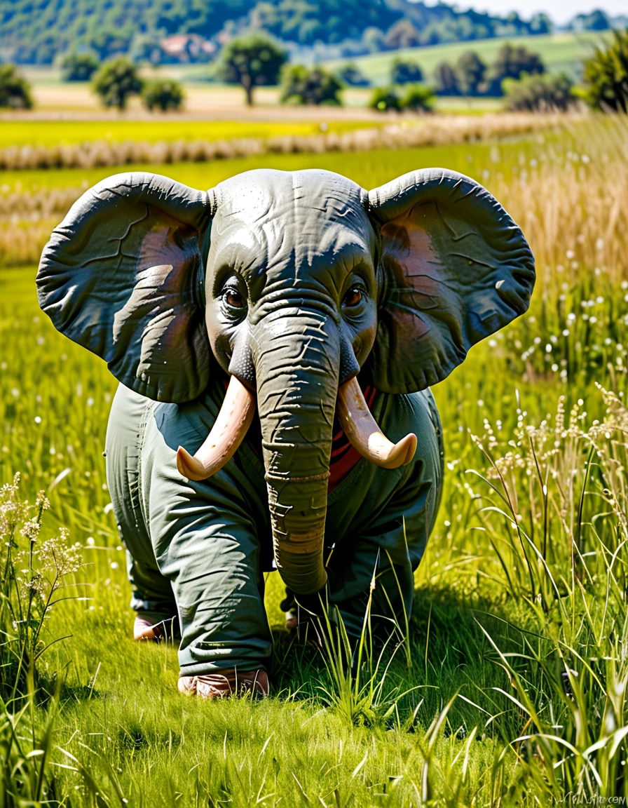 (solo:1.2), elephant, standing on all fours, (flaccid:1.1) penis, (equine:0.8) penis, detailed tusks, (pink:0.7) grey penis, ((((mottled elephant penis)))), (((raised tail, small tail, tail with tuft, urine))), anus, public park, full body view, rear view, masterpiece, high quality, realistic, detailed background,