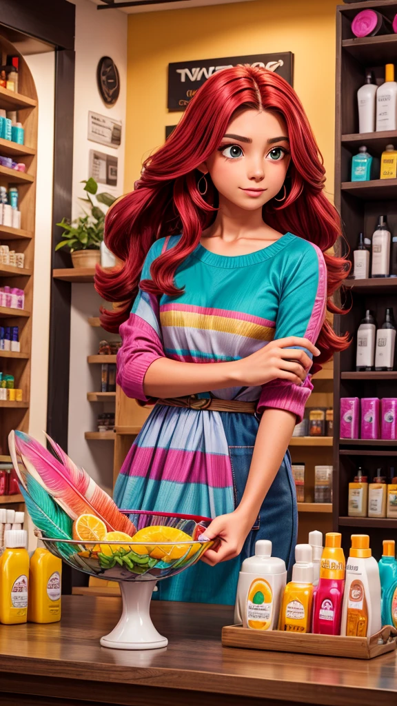 Create a logo for Ceplum, a specialized store for women's hair care products in Mexico. The logo should prominently feature the store name "Ceplum" in elegant, stylish font. Incorporate elements that reflect the store's focus on hair care, such as a stylized feather, floral patterns, or hair care tools like combs or flat irons. Use vibrant colors inspired by Mexican culture, such as deep reds, bright yellows, and turquoise, to convey energy and passion. The overall design should be modern, professional, and visually appealing to attract customers.
