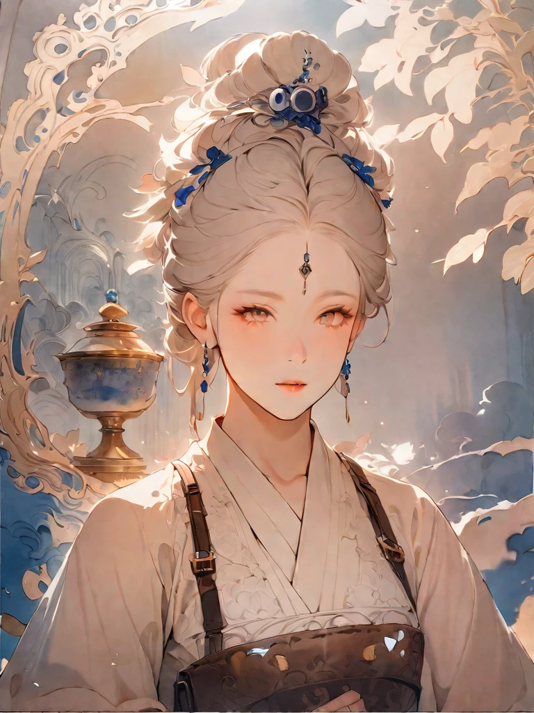 (8K, best quality, masterpiece),1girl, watercolor(medium), {Practical, original photo, Ultra-fine transparent, image, (Influenced by Yoshitaka Amano's style:1.6)}, Practical Light, Delicate skin, (Beautiful slim woman, 25 years old, Court Knight:1.5), Thin legs, Fine particles, Long white hair, Detailed fingers, Thin, sex, Ecstasy expression, 动感sex感的姿势, (巨大有弹sex的坚挺胸部:1.4), (sex感指挥官的盔甲, Long skirt, Long red cape, boots:1.2),(The armor has a larger chest opening;1.6), Exposing breasts, (Arcadia, Flower Storm, Many flowers:1.8), Unobscured,Beautiful scenery, (Flowers, Wind and Moon:1.5), Vivid colors, High contrast, High Saturation