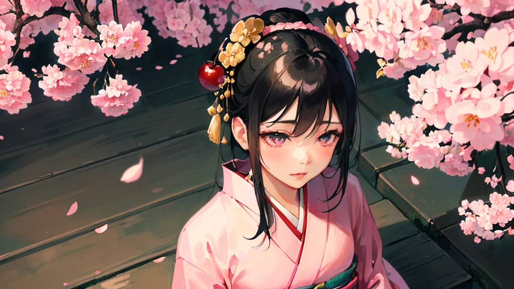 (((Oiran))),(((Prostitute))), (((Looking Down from Above:1.8))), ((((upturned eyes :1.5))),(((watching a Sakura))),Flashy kimono,hair ornaments, Scenery of Kyoto,(((night))),(((night))),(((night))),(((night))),(((night))),(((night))),(((night))),(((night))),(((night))),(((night))),(((night))),(((night))),(((night))),(((night))),(((night))),(((night))),(((night))),(((night))),(((night))),(((night))),(((night))),(((night))),(((night))),(Lips are red:1.5)、 20-year-old, Watercolor, masterpiece, Highest quality, Very delicate and beautiful girl,Very delicate and beautiful, world masterpiece theater, Super detailed, Very detailedな, Highest quality,(((Pink kimono)))。(((Pink kimono)))。 (((Pink kimono)))。(((Pink kimono)))。(((Pink kimono)))。(((Black Hair))), (((Black Hair))), (((Black Hair))), (((Cherry tree))), (((Cherry tree))), (((Cherry tree))), (((Cherry tree))), (((Upper Body))), (((Upper Body))), (((Upper Body))), (((Upper Body))), (((Upper Body))), (((Upper Body))), High resolution, Very detailed,5 girls, Highest quality, figure, masterpiece, Highest quality, Accuracy, A woman in her twenties from the late Edo period.。(((赤いFlashy kimono)))。 。In the style of old Japanese paintings with low saturation、The women look like modern anime characters..、She has a bit of Kabuki makeup on..。Strong 2D feel。night。night。night。night。night。night。night。night。background, たくさんの花びらが散っている大きなCherry tree、