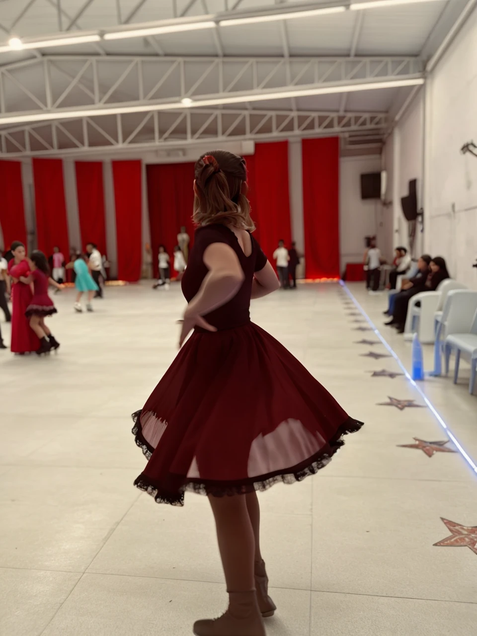 dancando no patins