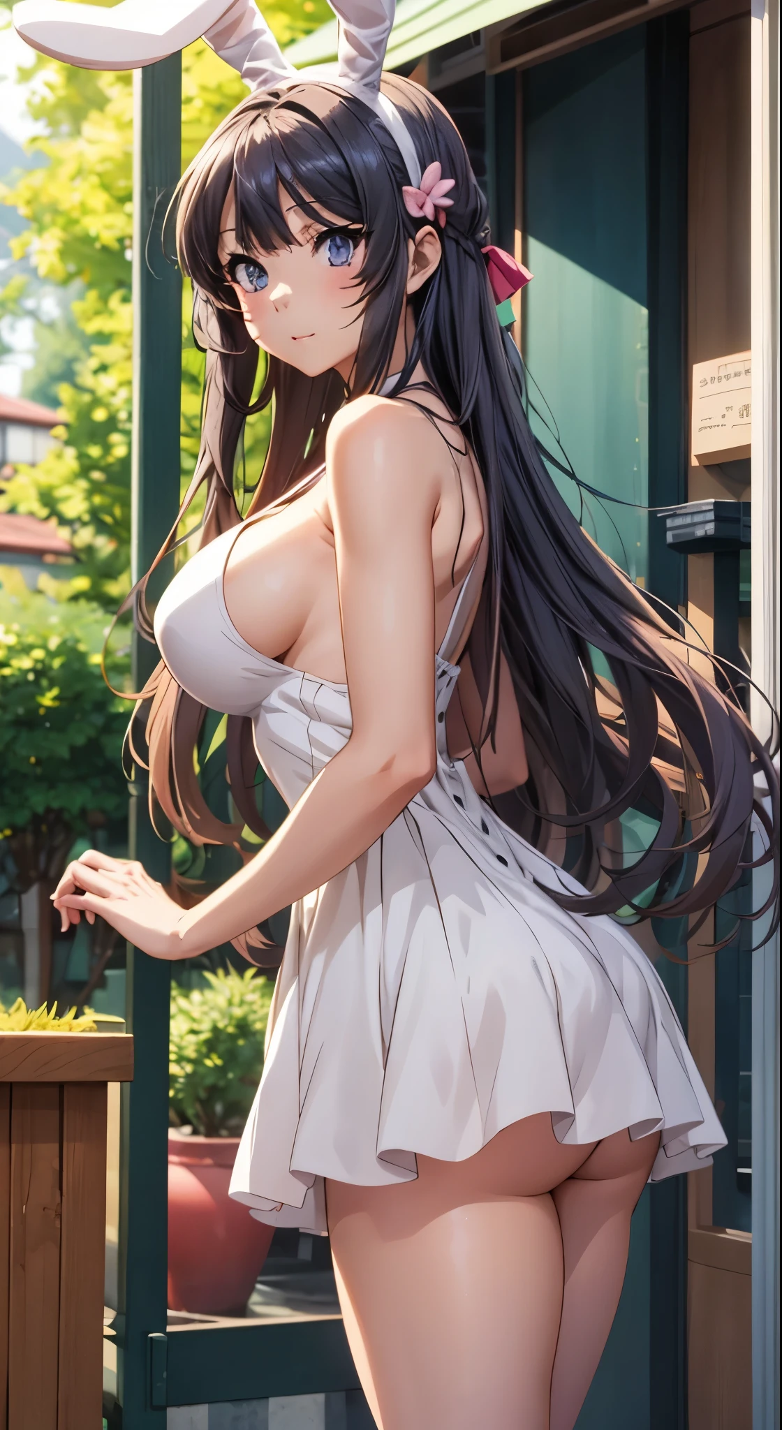 NUDE mai sakurajima cute pose, nude ,seductive anime girl, big anime girl wearing bunny ears attractive anime girl, cute anime waifu in a nice dress, (anime girl), anime best girl, an anime girl, , anime girl, anime waifu, smooth anime cg art, pretty anime girl