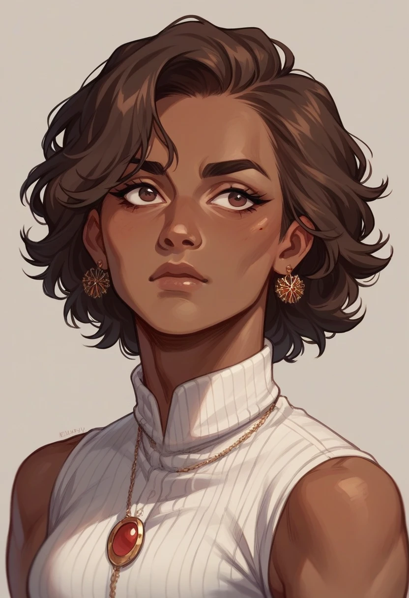 Create a high society Duke from the time of 1815 aged 27, Dark brown hair, brown eyes, with brown skin color, who lives in London