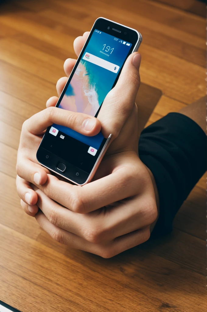 Picture of hand with cellphone