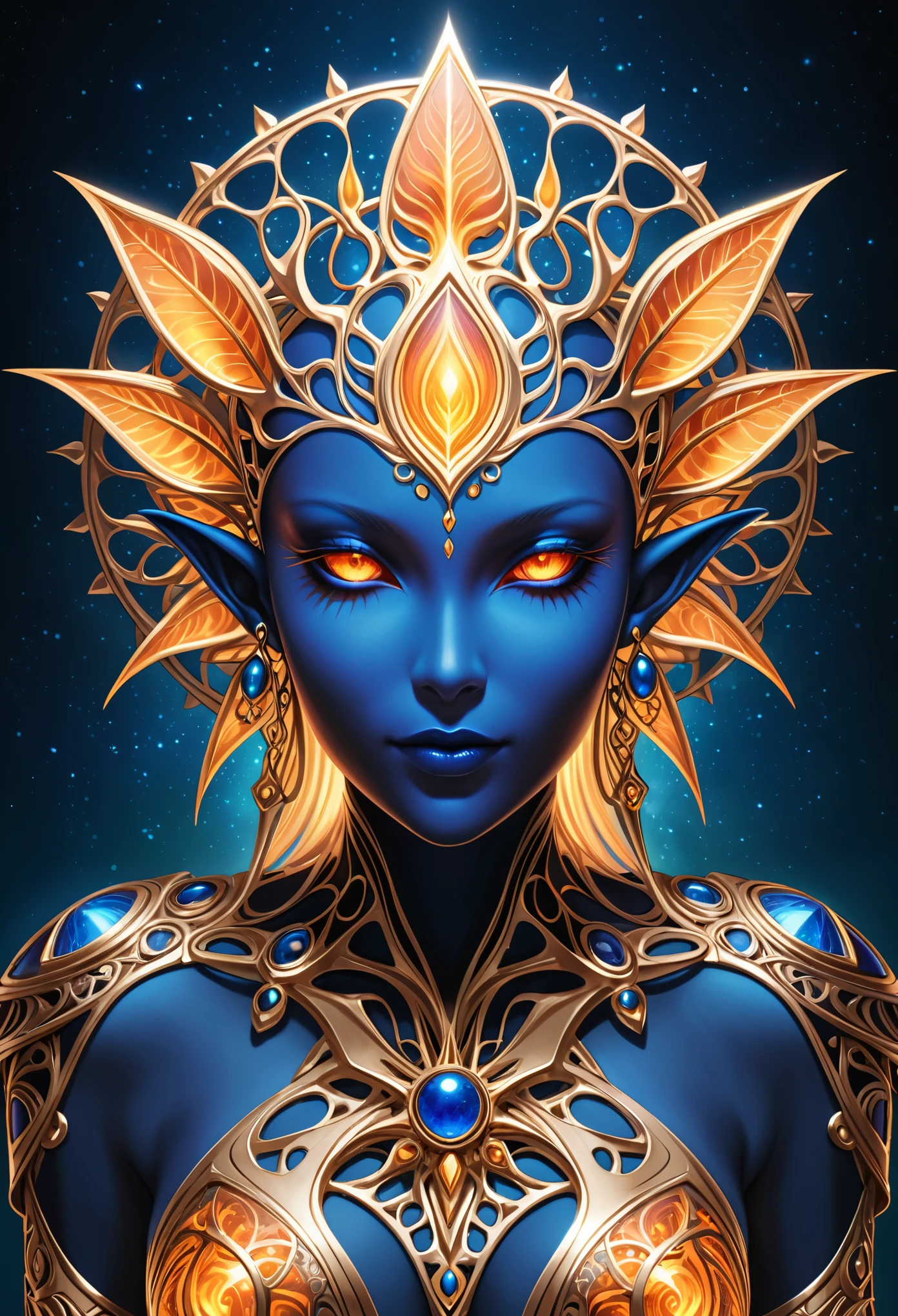 (in style of Nick Veasey:0.2),in style of Alex Grey,fantasty style dark elf,role conception，Upper Body