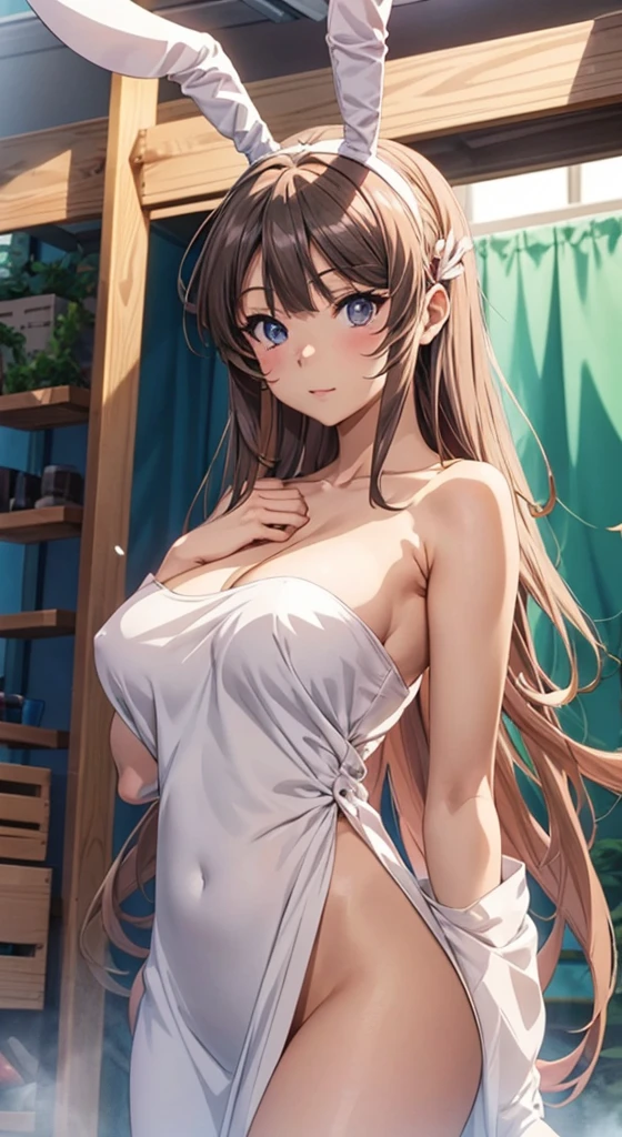 NUDE mai sakurajima WEARING A BATH TOWEL , BOOB SHOWING , nude ,seductive anime girl, nude boobs anime girl wearing bunny ears attractive anime girl, cute anime waifu in a nice dress, (anime girl), anime best girl, an anime girl, , anime girl, anime waifu, smooth anime cg art, pretty anime girl