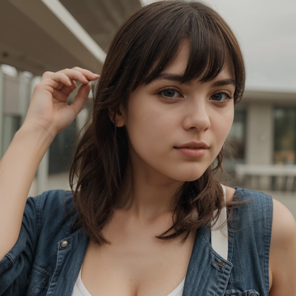 a cute realistic girl
