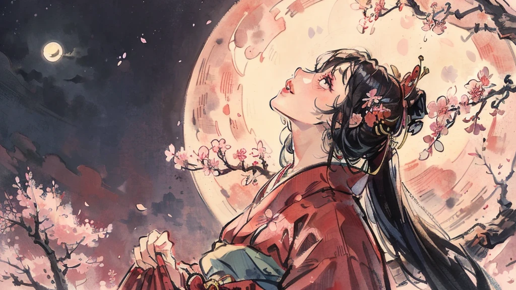 (((Oiran))),(((Prostitute))), Flashy kimono,hair ornaments, Scenery of kyoto,(((night))),(((night))),(((night))),(((night))),(((night))),(((night))),(((night))),(((night))),(((night))),(((night))),(((night))),(((night))),(((night))),(((night))),(((night))),(((night))),(((night))),(((night))),(((night))),(((night))),(((night))),(((night))),(((night))),(Lips are red:1.5)、 (((Watching the cherry blossoms))), (((Watching the cherry blossoms))),(((Watching the cherry blossoms))), (((Watching the cherry blossoms))), (((Watching the cherry blossoms))),(((Watching the cherry blossoms))),20-year-old, Watercolor, masterpiece, Highest quality, Very delicate and beautiful girl,Very delicate and beautiful, world masterpiece theater, Super detailed, Very detailedな, Highest quality,(((赤いFlashy kimono)))。(((赤いFlashy kimono)))。(((赤いFlashy kimono)))。(((赤いFlashy kimono)))。(((赤いFlashy kimono)))。(((赤いFlashy kimono)))。(((赤いFlashy kimono)))。(((赤いFlashy kimono)))。 (((Black Hair))), (((Black Hair))), (((Black Hair))), (((Cherry tree))), (((Cherry tree))), (((Cherry tree))), (((Cherry tree))), (((Upper Body))), (((Upper Body))), (((Upper Body))), (((Upper Body))), (((Upper Body))), (((Upper Body))), High resolution, Very detailed,5 girls, Highest quality, figure, masterpiece, Highest quality, Accuracy, A woman in her twenties from the late Edo period.。(((赤いFlashy kimono)))。 。In the style of old Japanese paintings with low saturation、The women look like modern anime characters..、She has a bit of Kabuki makeup on..。Strong 2D feel。night。night。night。night。night。night。night。night。background, たくさんの花びらが散っている大きなCherry tree、(((Huge full moon))),(((Huge full moon))),(((Huge full moon))),(((Huge full moon))),(((looking up))),(((looking up))),(((looking up))),(((looking up))),(((looking up))),(((looking up))),(((looking up))),(((looking up))),(((looking up))),(((from above))),(((from above))),(((from above))),(((from above))),(((from above))),(((from above))),(((from above))),(((from above))),(((from side))),(((from side))),(((from side))),(((from side))),(((from side))),(((from side)))