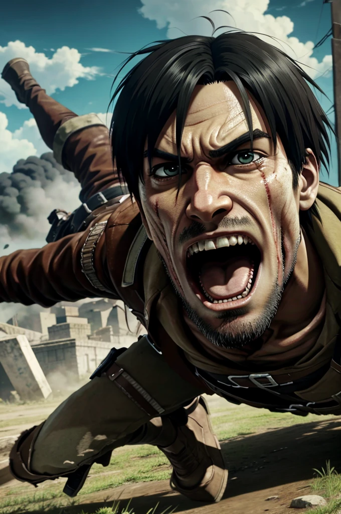Attack on titan animation in 4k live wallpaper