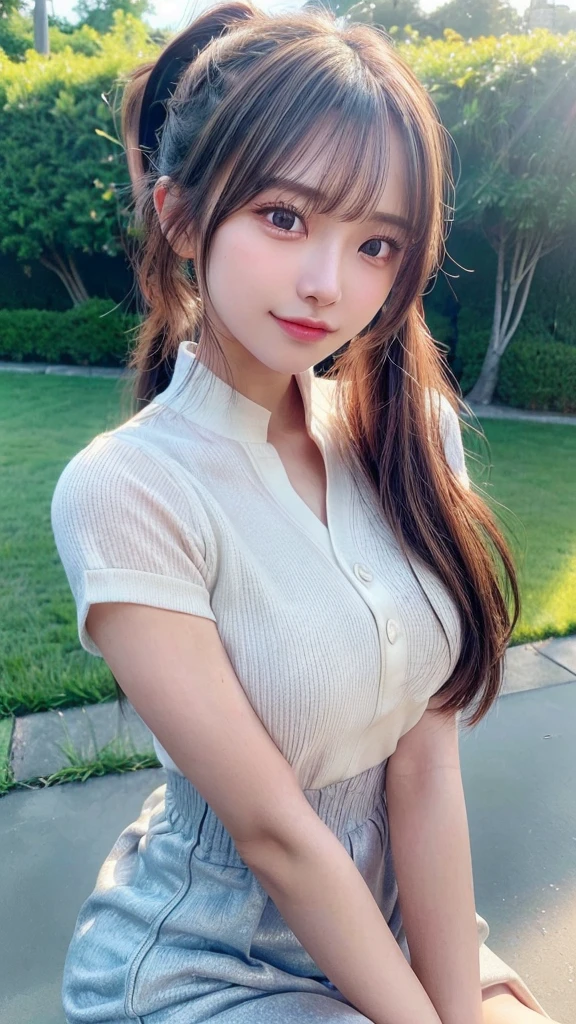 Highest quality, 16K high resolution, super detailed, masterpiece, Capture directly, reality:1.4, surreal:1.4, Sharp focus, very delicate and beautiful, small detail, 1 female, (Asia:1.2), (Blonde), (spread) your leg:1.3), (no underwear:1.3), (NSFW:1.1), (sit down and pee in the stadium), (supper beautifull), (Nice face:1.5), (Hair tied in 2 ponytails, wear socks), (detailed face), (beautiful and beautiful eyes), Perfect round eyes, (detailed lips), Lipstick, (eye liner), mascara, eye shadow, (váy bút chì see-through white shirt), see-through white shirt, red plaid vest, tie, school uniforms, At NSFW, big breasts, pink nipples, The girl inserted her hand into her vagina, girl touching her chest, sit down and pee in the stadium