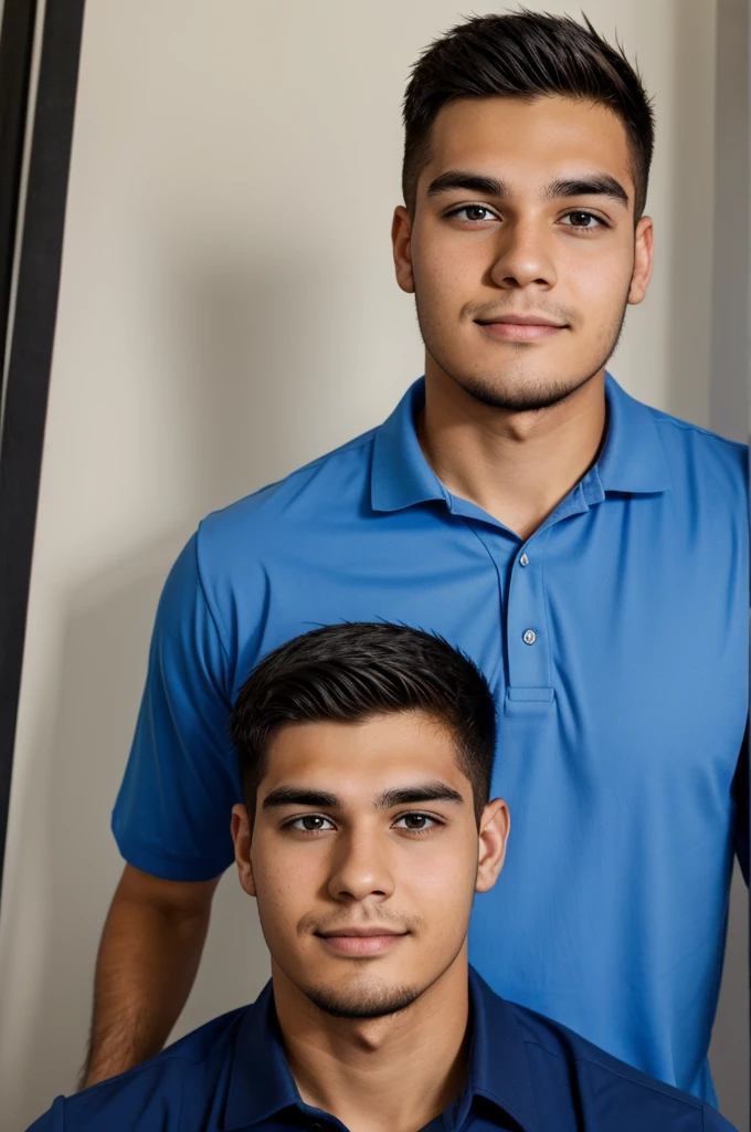 Create a 23-year-old ready to take his resume photo. he is not so handsome