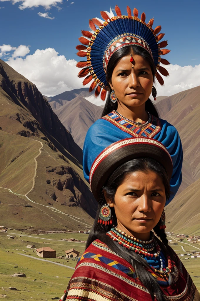 A photomontage of a Cuzco woman