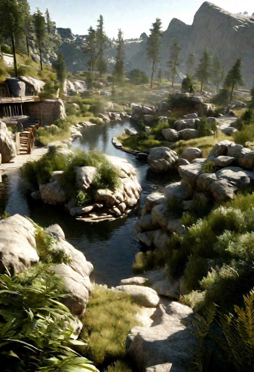 Uma formiga jaz em uma folha，There is dew on the edges of the leaveagic hour，photorealistic cinematic render, cinematic 3d render, realistic cgi render, depicted as a 3D rendering +1