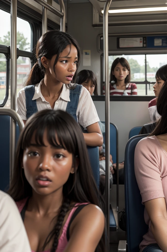 a racist scene on a bus