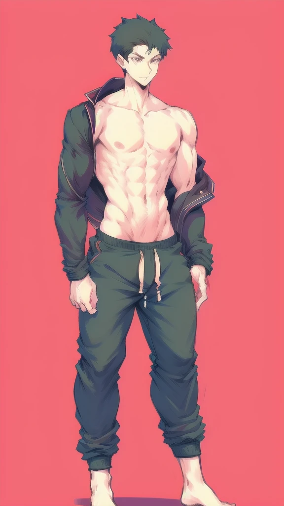 full body in image, simple hair, full clothing man, sweather shirt, winter clothes, joggers pants, male body, short hair, slender body, hot body, sexy male body, dinamic pose, six patch. detalied pose, body, simple background, expressive face, focus on face, line art, sketch
