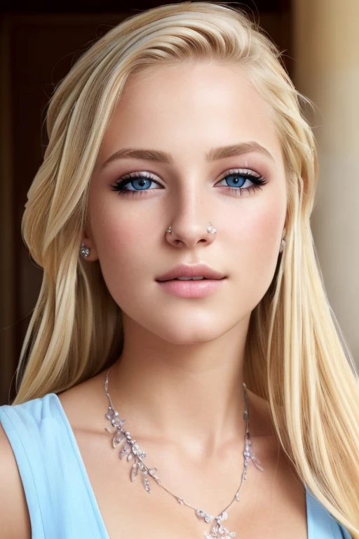 ((best quality)), ((ultra res)), ((photorealistic:1.4)), (intricate details), 19 years old, blonde hair, perfect face, make up:1.5, light on face, face detail,