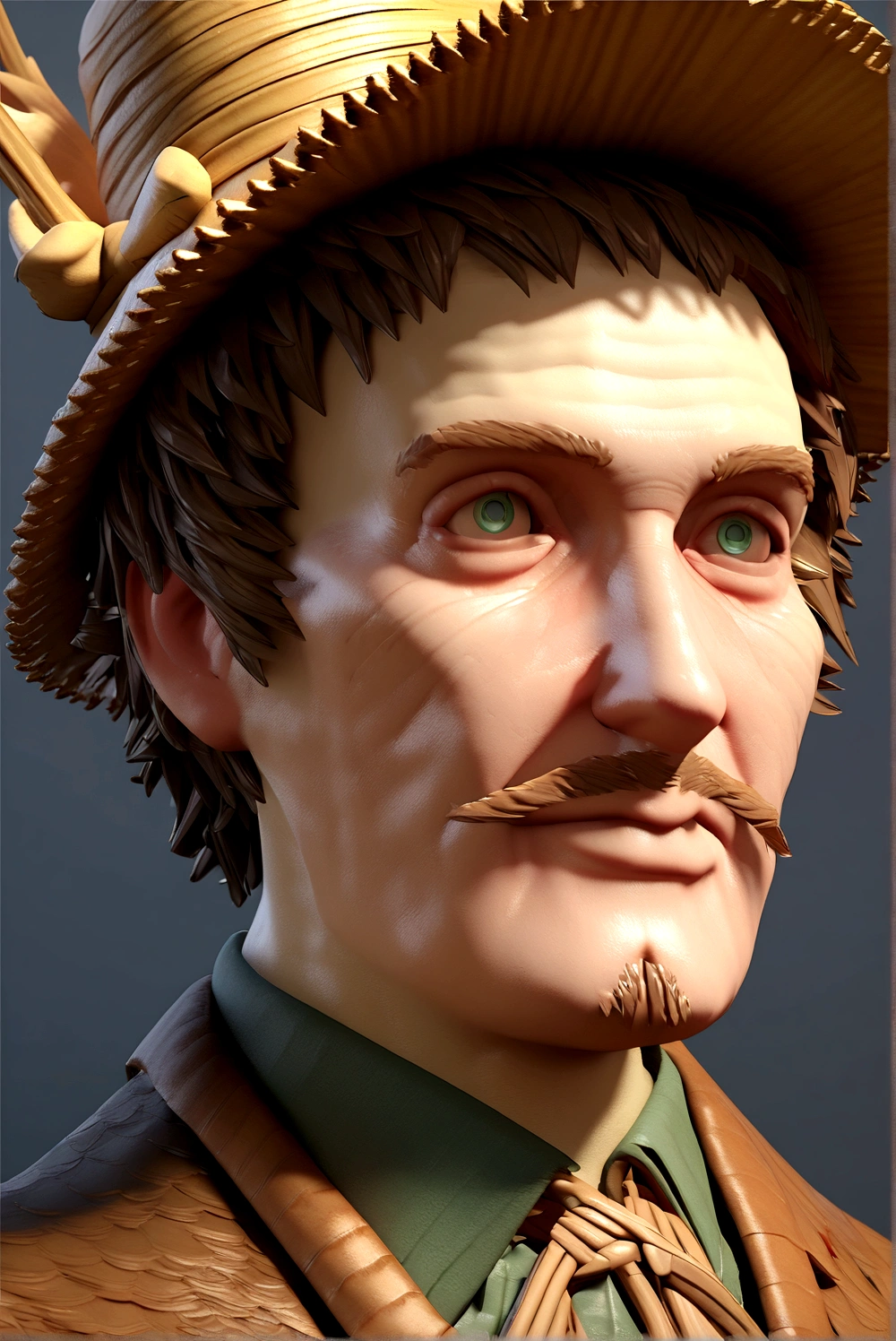 Vincent Van Gogh 3D Character, Stylized 3d character,plaster,Clay, 8K, Character Design Winner.