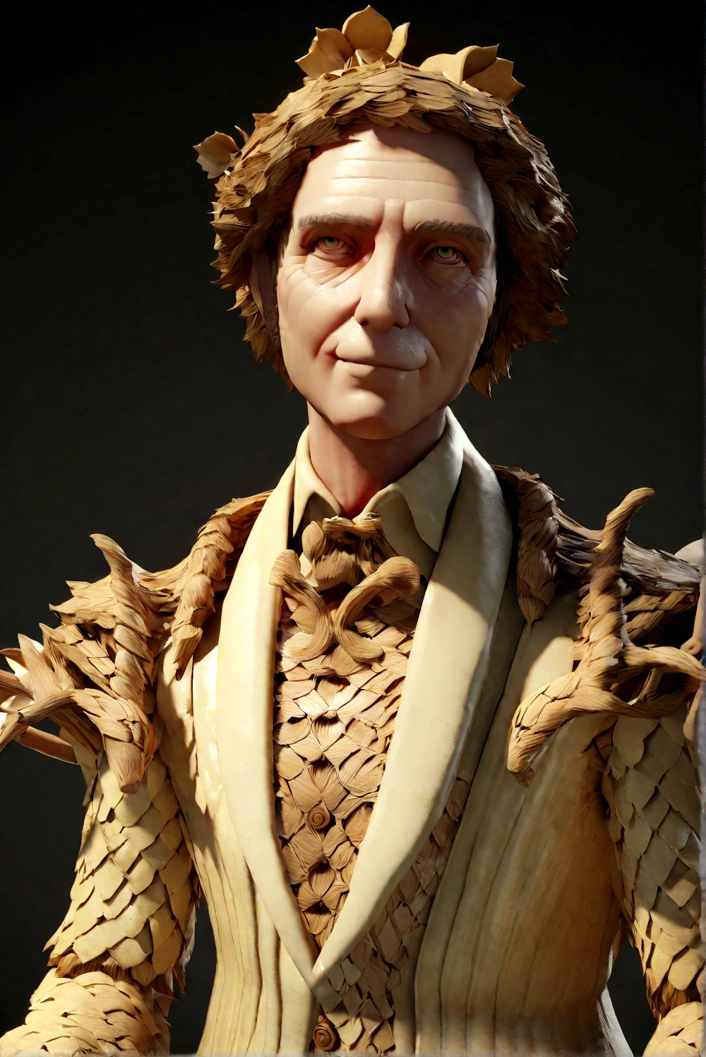 Vincent Van Gogh 3D Character, Stylized 3d character,plaster，Clay， 8K, Character Design Winner.