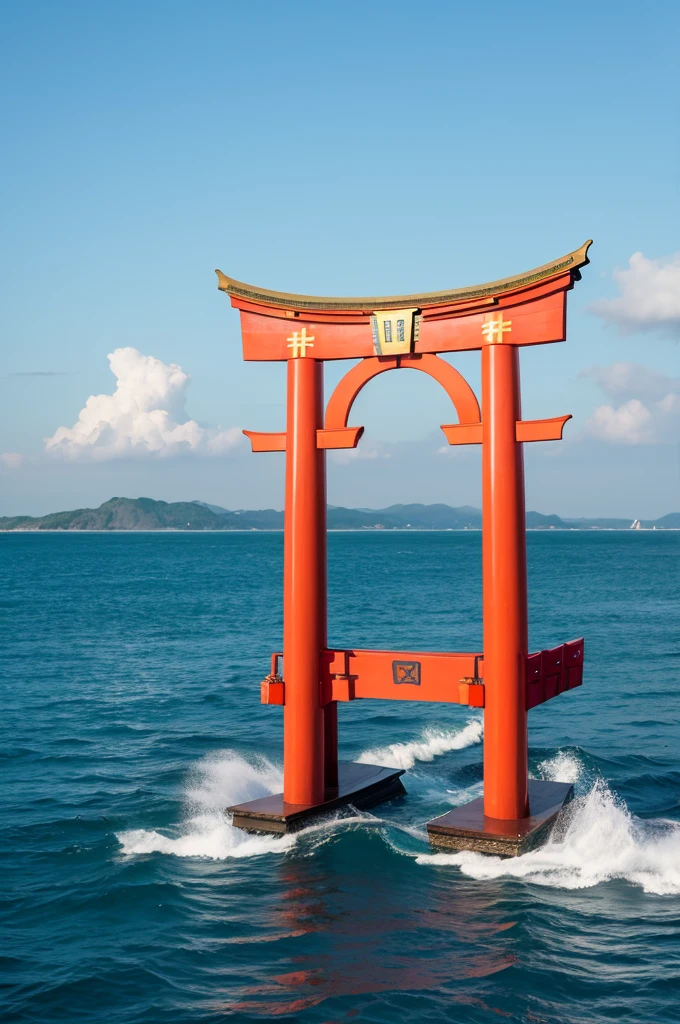 scenery　Torii gate in the sea