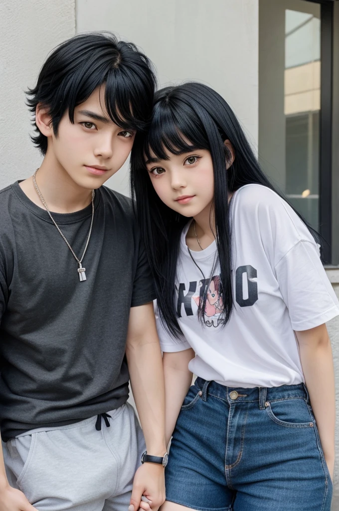 Anime boy with a girl