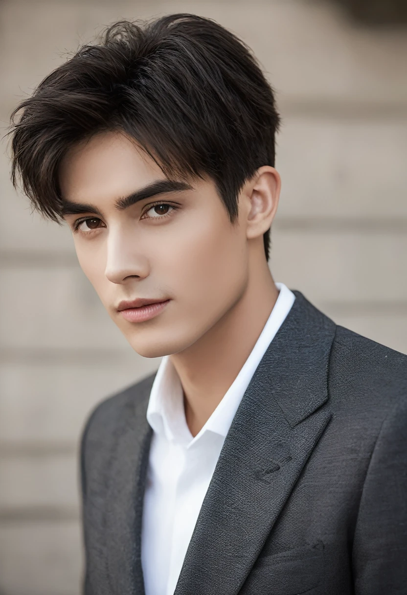 Man in suit looking at camera, face perfect, perfect handsome face, Handsome face, Inspired by Luca Zontini,good looking face, really good looking face!!, handsome attractive face, looking intensely at the camera, Rafael Personas, handsome detailed face